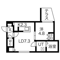 ブランシャールチェレステ鳥居前の物件間取画像